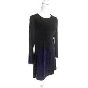 Velvet Navy A-Line Swing Skater Mini Holiday Event Party Cocktail Dress
